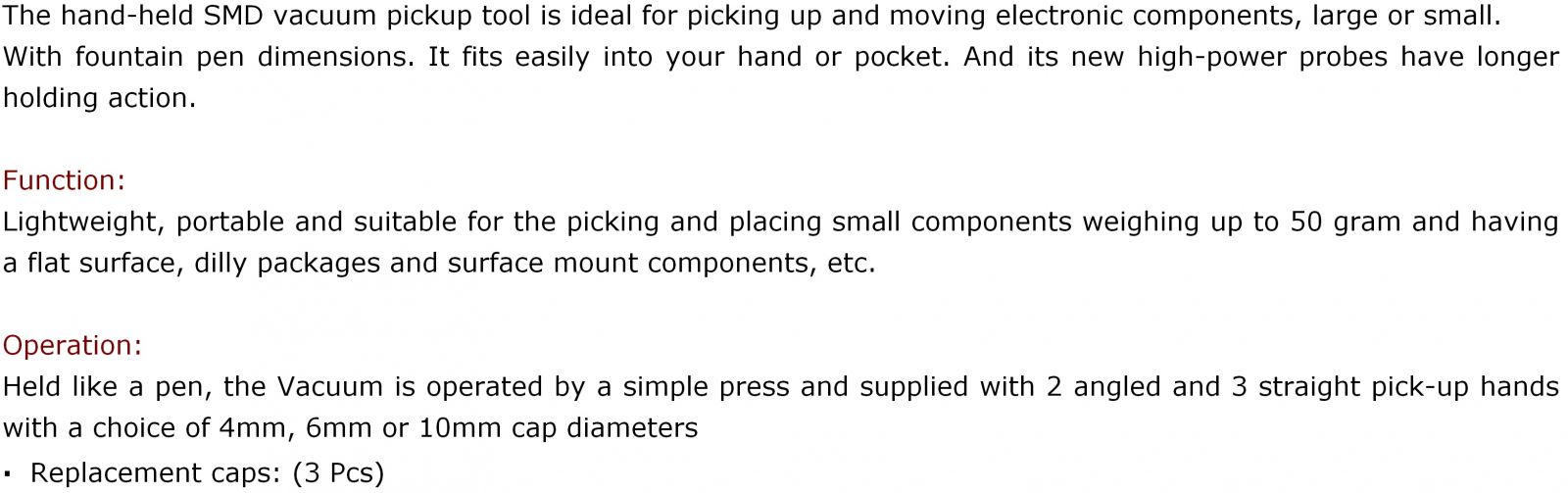 עט ואקום להרמת רכיבים PROSKIT 1PK-122